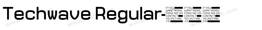 Techwave Regular字体转换